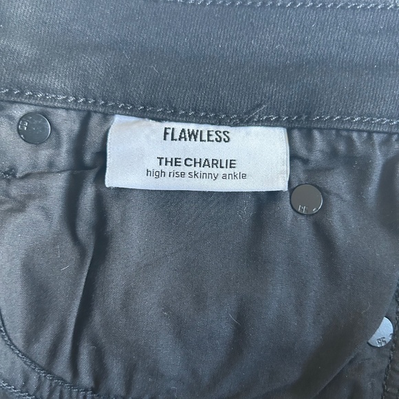 Joe’s Silver Metallic Flawless The Charlie High Rise Skinny Ankle Jeans size 26 - Picture 12 of 13